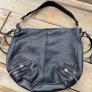 Danier Black Leather Hobo Bag
